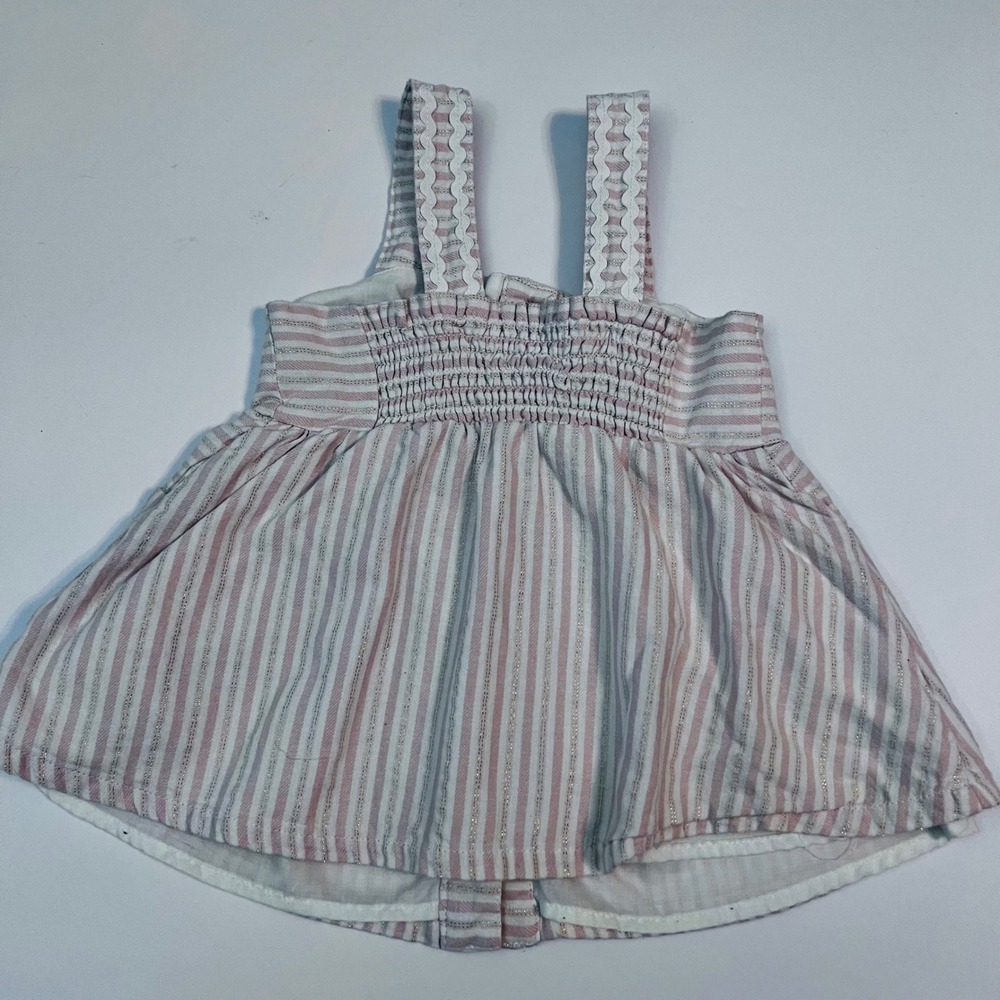 Tommy‎ Bahama 2T Pink Gold Stripe Dress Toddler Sleeveless - Picture 5 of 5